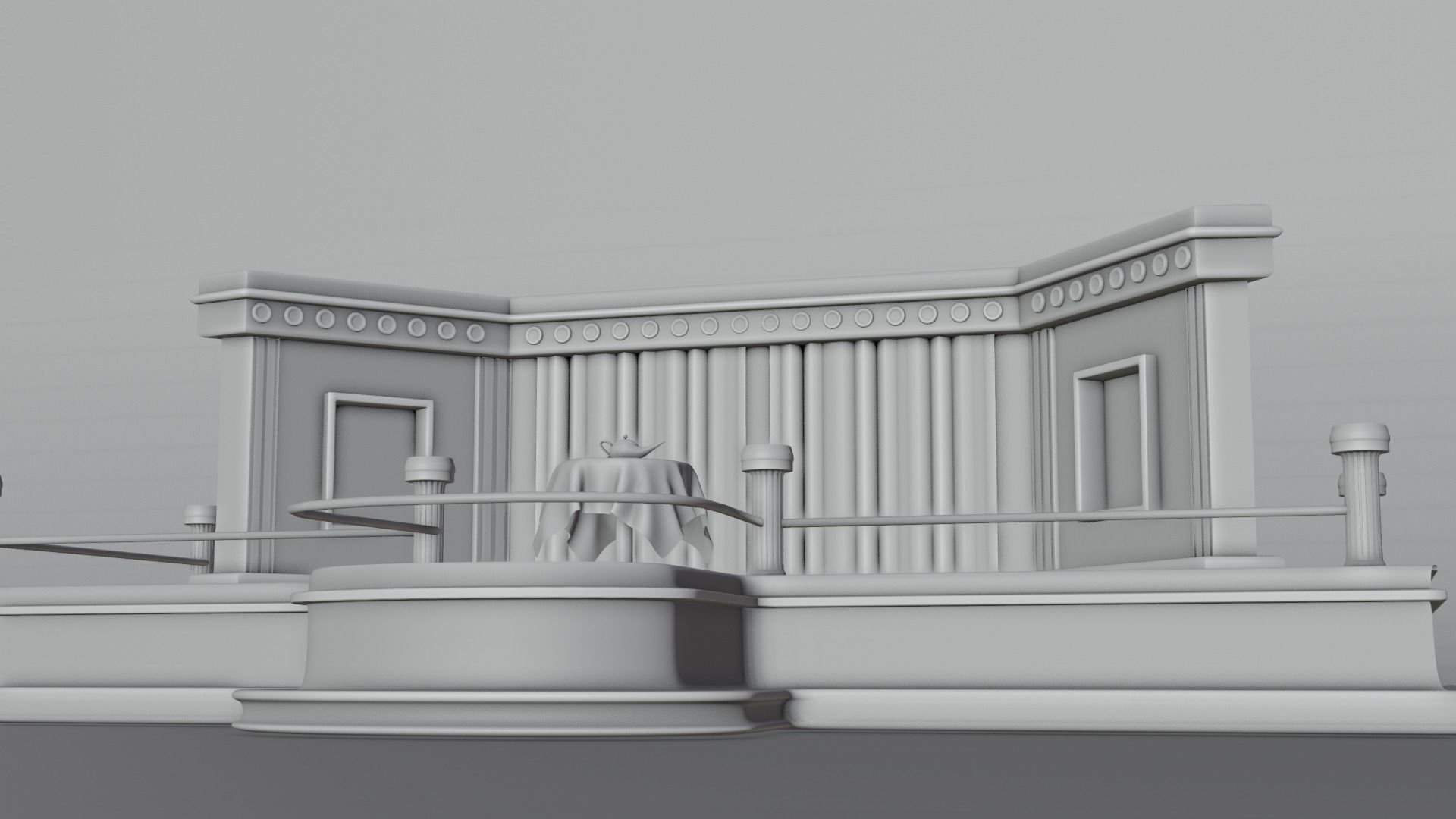 Magic Show Premium Golden Event Stage 3D Modeling 3D model_25