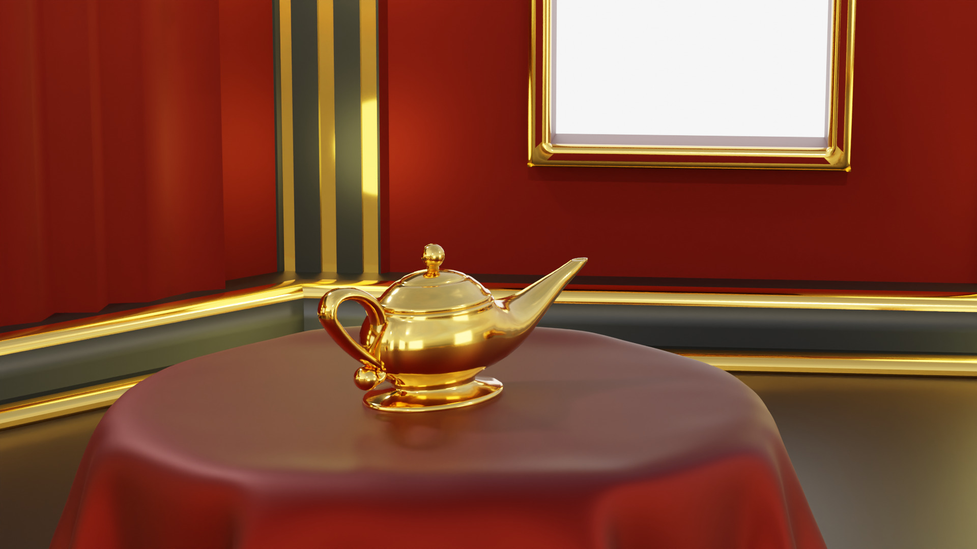 Magic Show Premium Golden Event Stage 3D Modeling 3D model_14