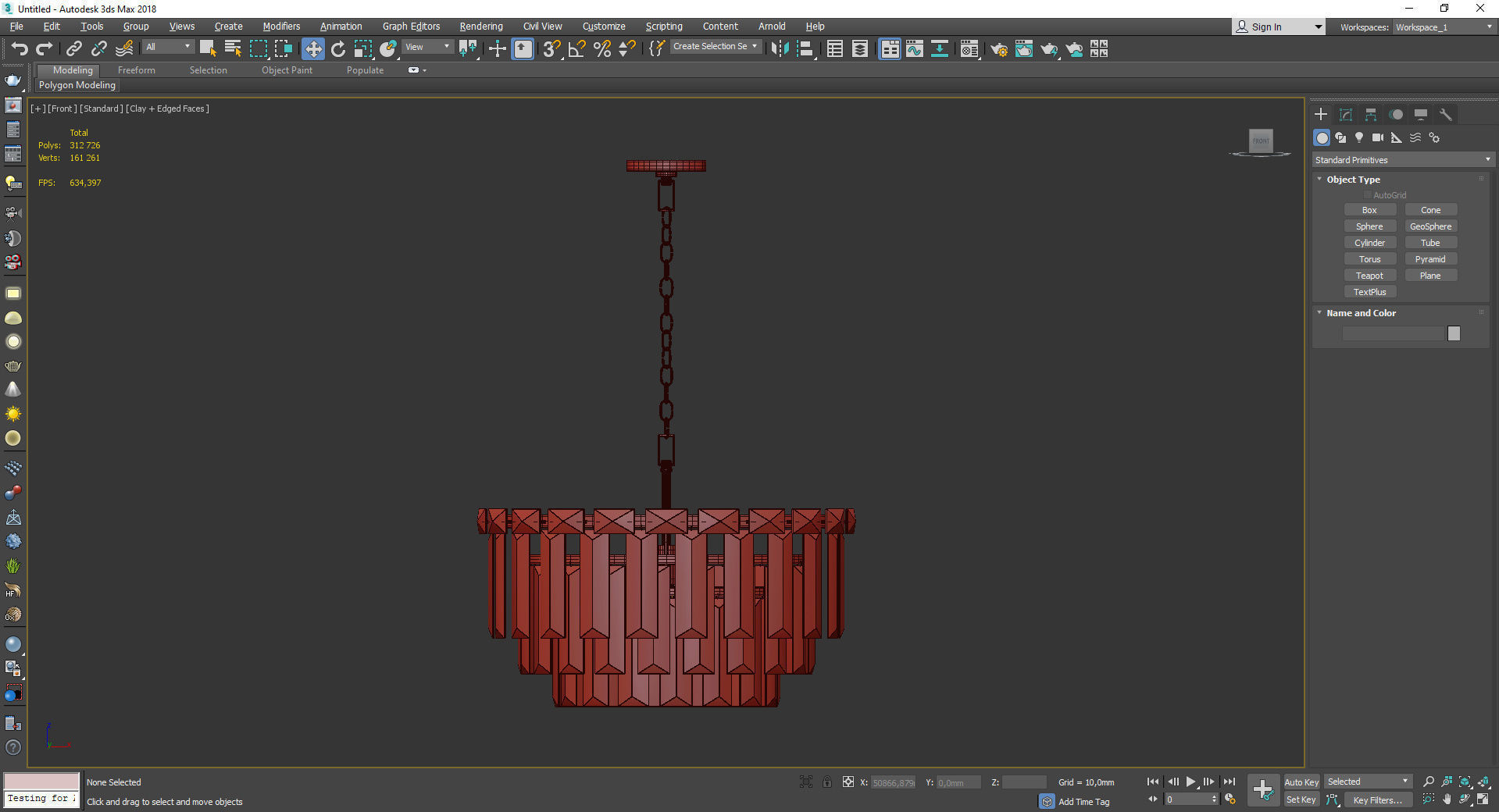 Arden Chandelier Low-poly 3D model_3