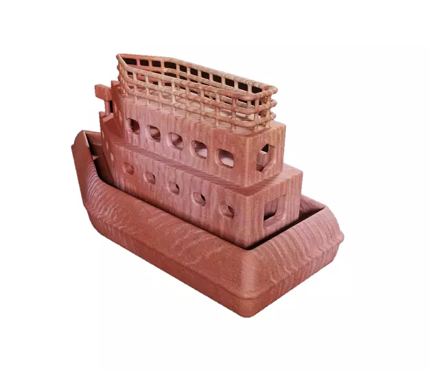 Classic Wooden Ship Low-poly 3D model_0