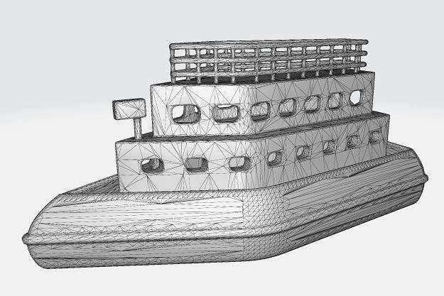 Classic Wooden Ship Low-poly 3D model_3