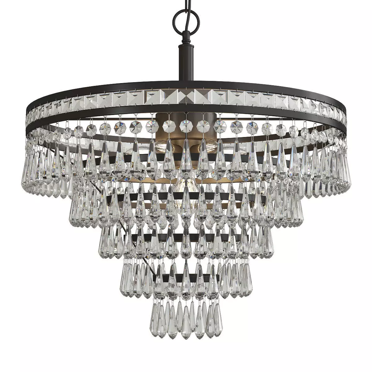 Mercer Round Chandelier Low-poly 3D model_0