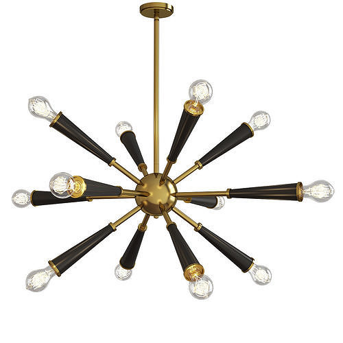 Zodiac 12 Light Chandelier Low-poly 3D model