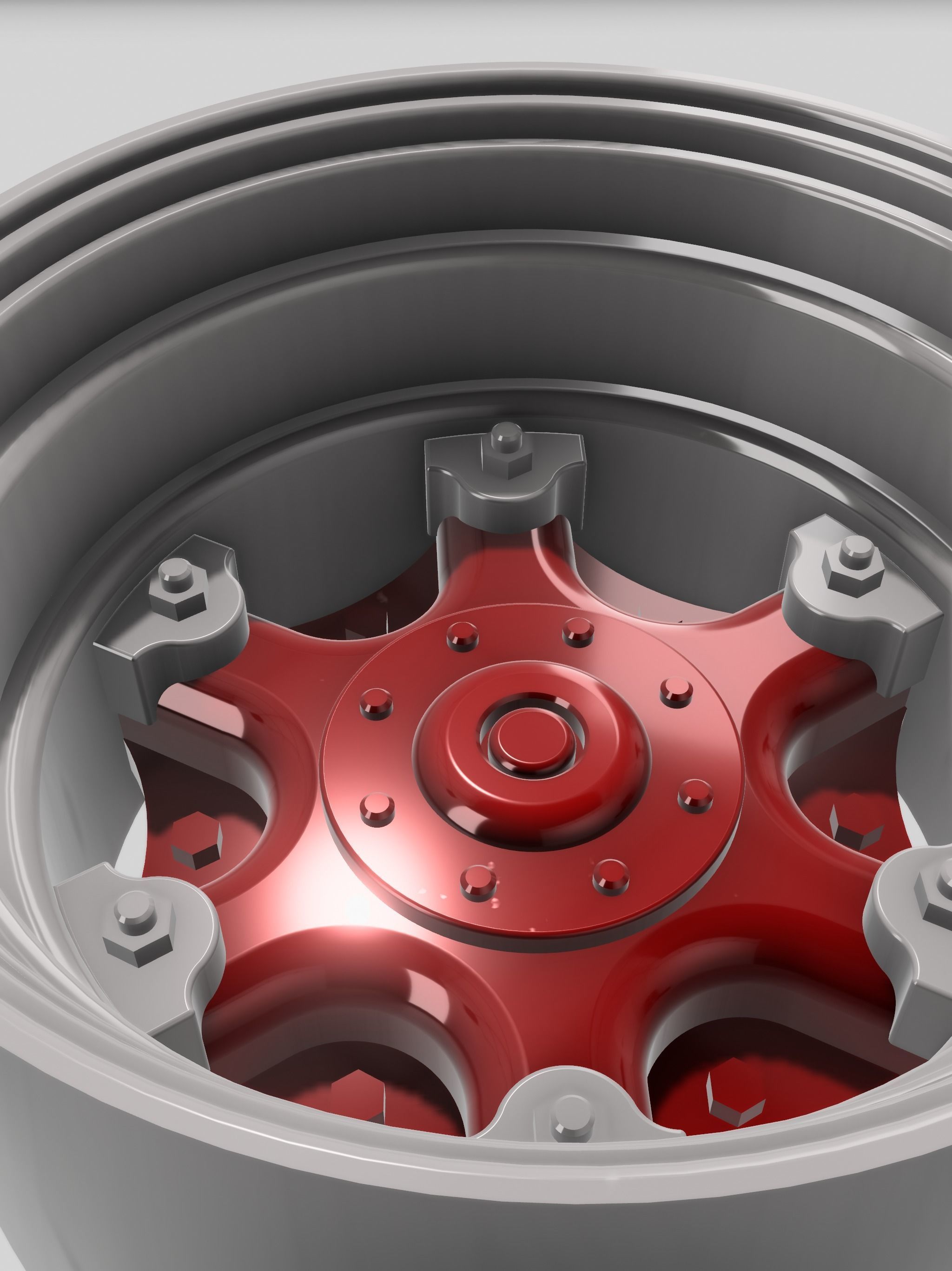 BIG RIG Dayton Split Rim 6 spokes Classic Mack Truck 3D print model_10