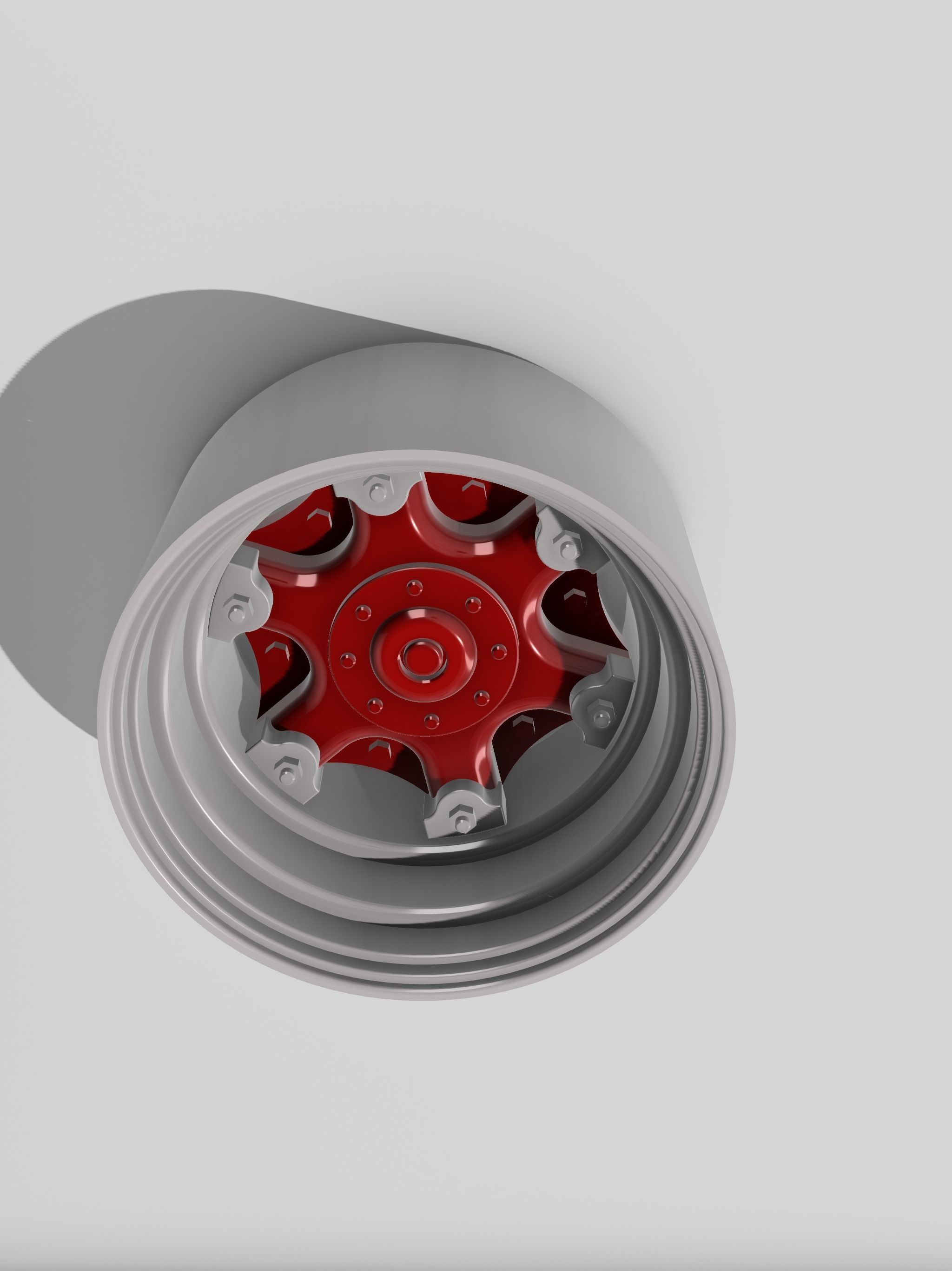 BIG RIG Dayton Split Rim 6 spokes Classic Mack Truck 3D print model_12