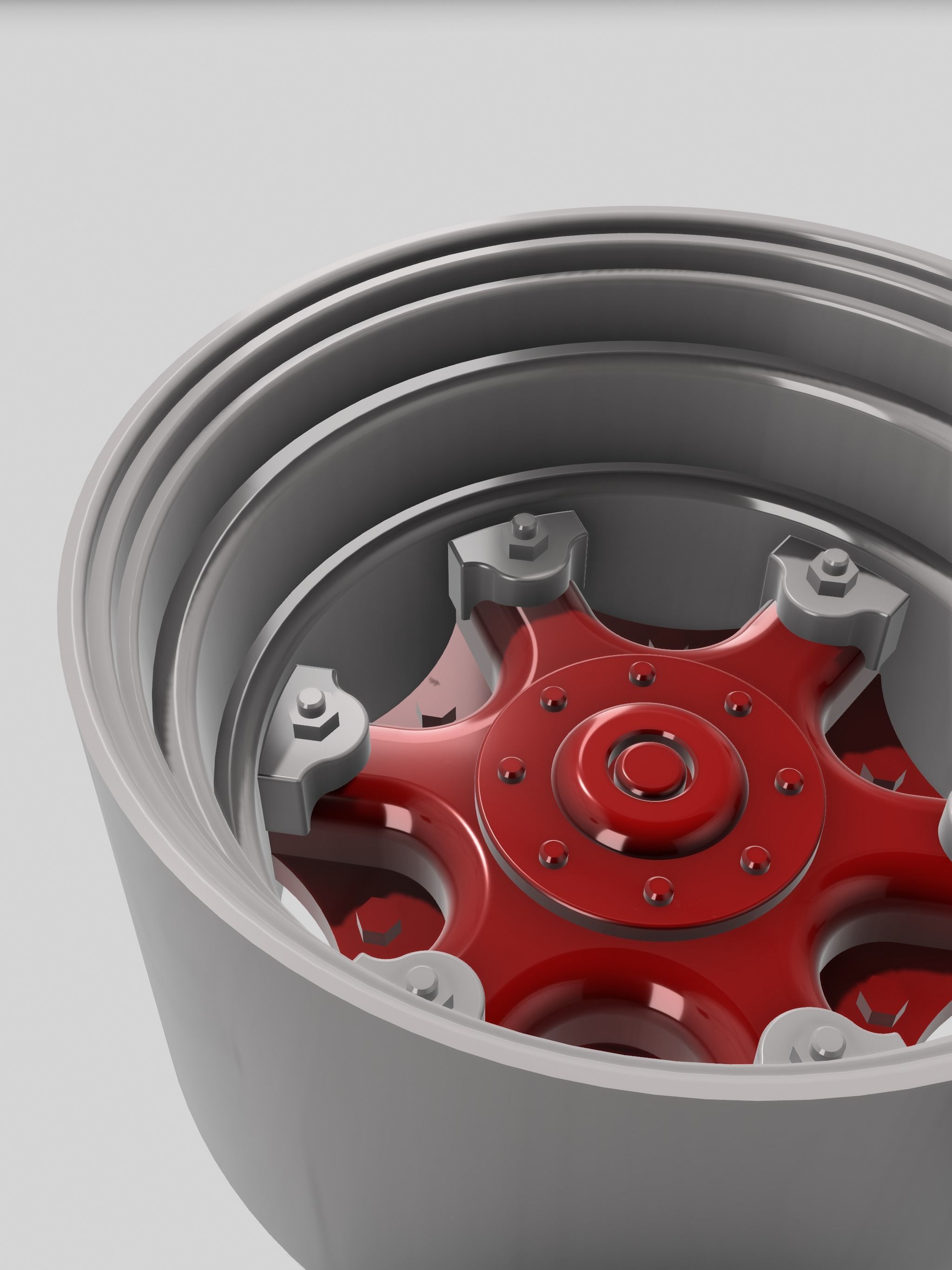 BIG RIG Dayton Split Rim 6 spokes Classic Mack Truck 3D print model_14