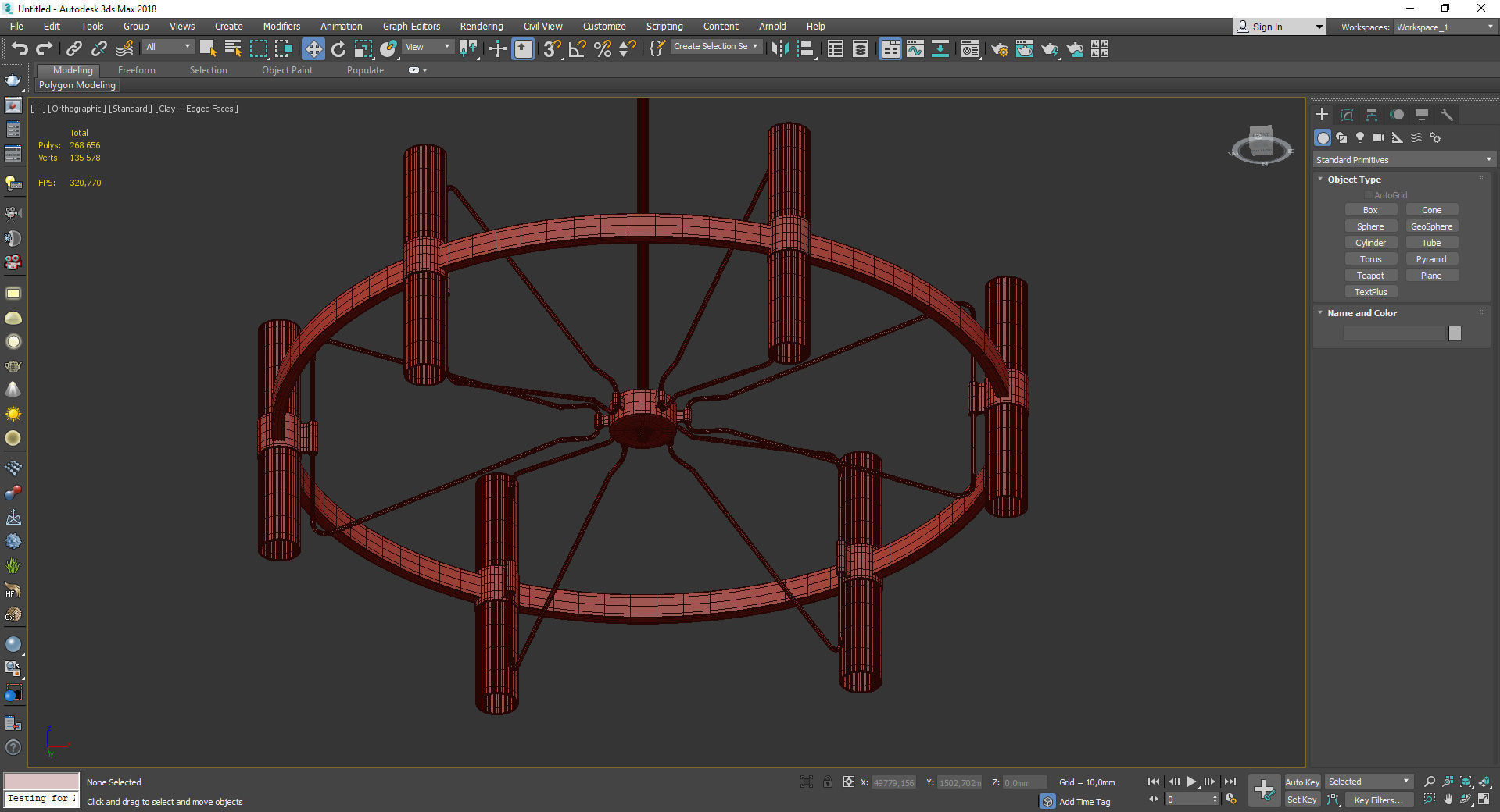 Mass Transit Chandelier Low-poly 3D model_3