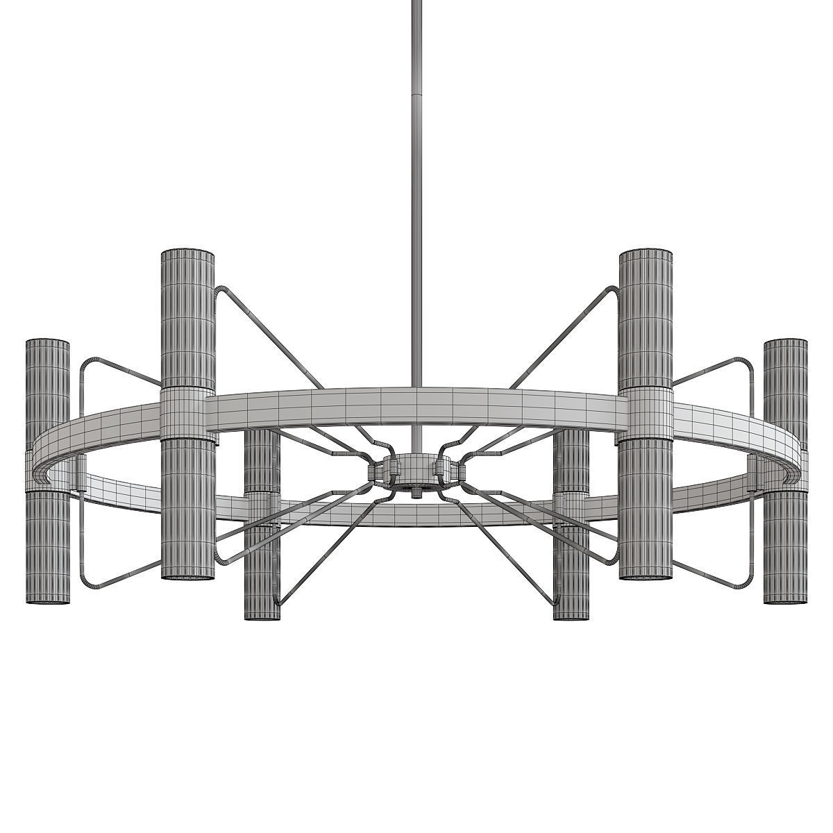 Mass Transit Chandelier Low-poly 3D model_1