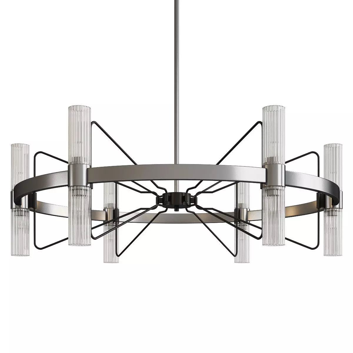 Mass Transit Chandelier Low-poly 3D model_0