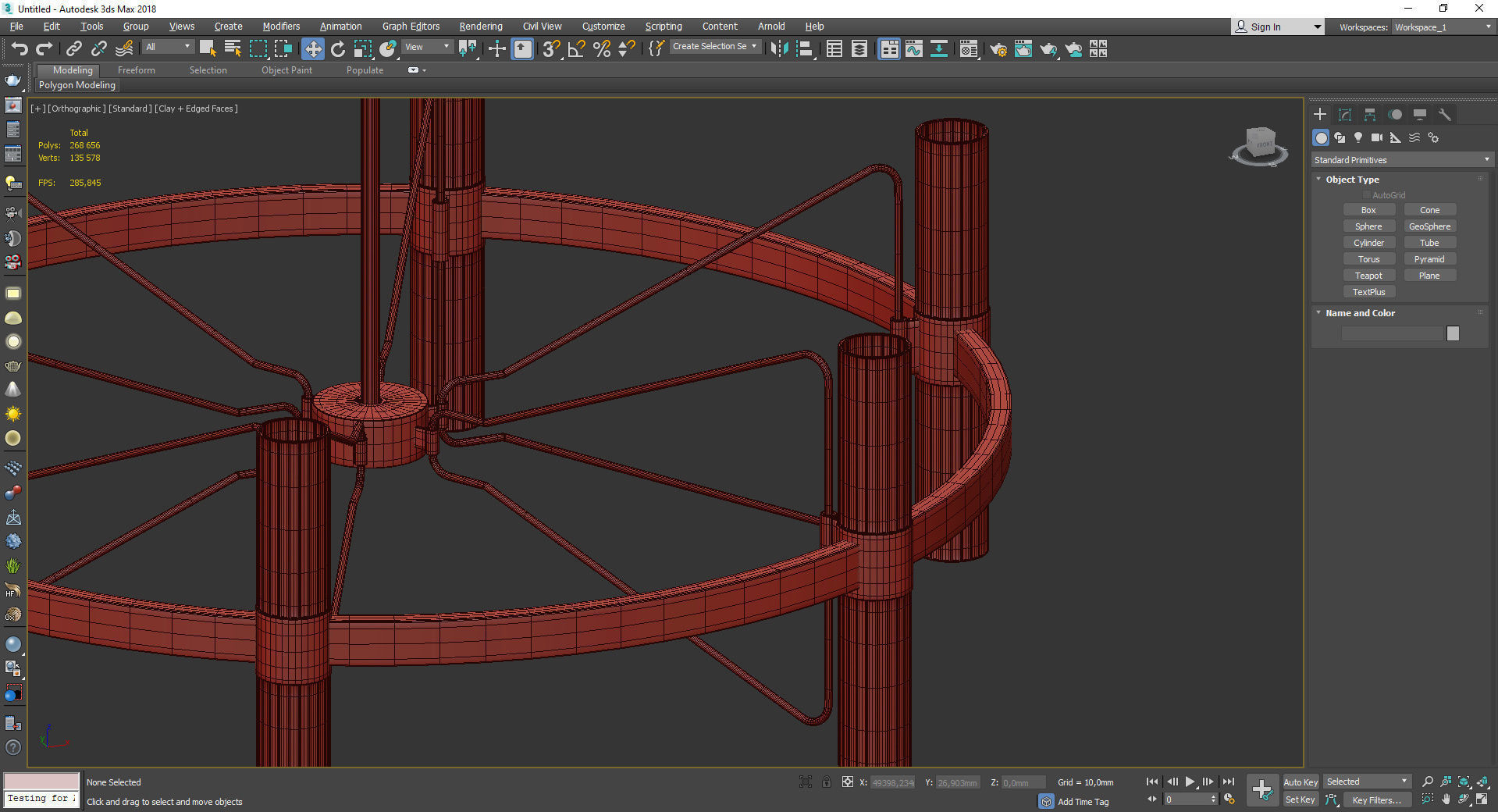 Mass Transit Chandelier Low-poly 3D model_4