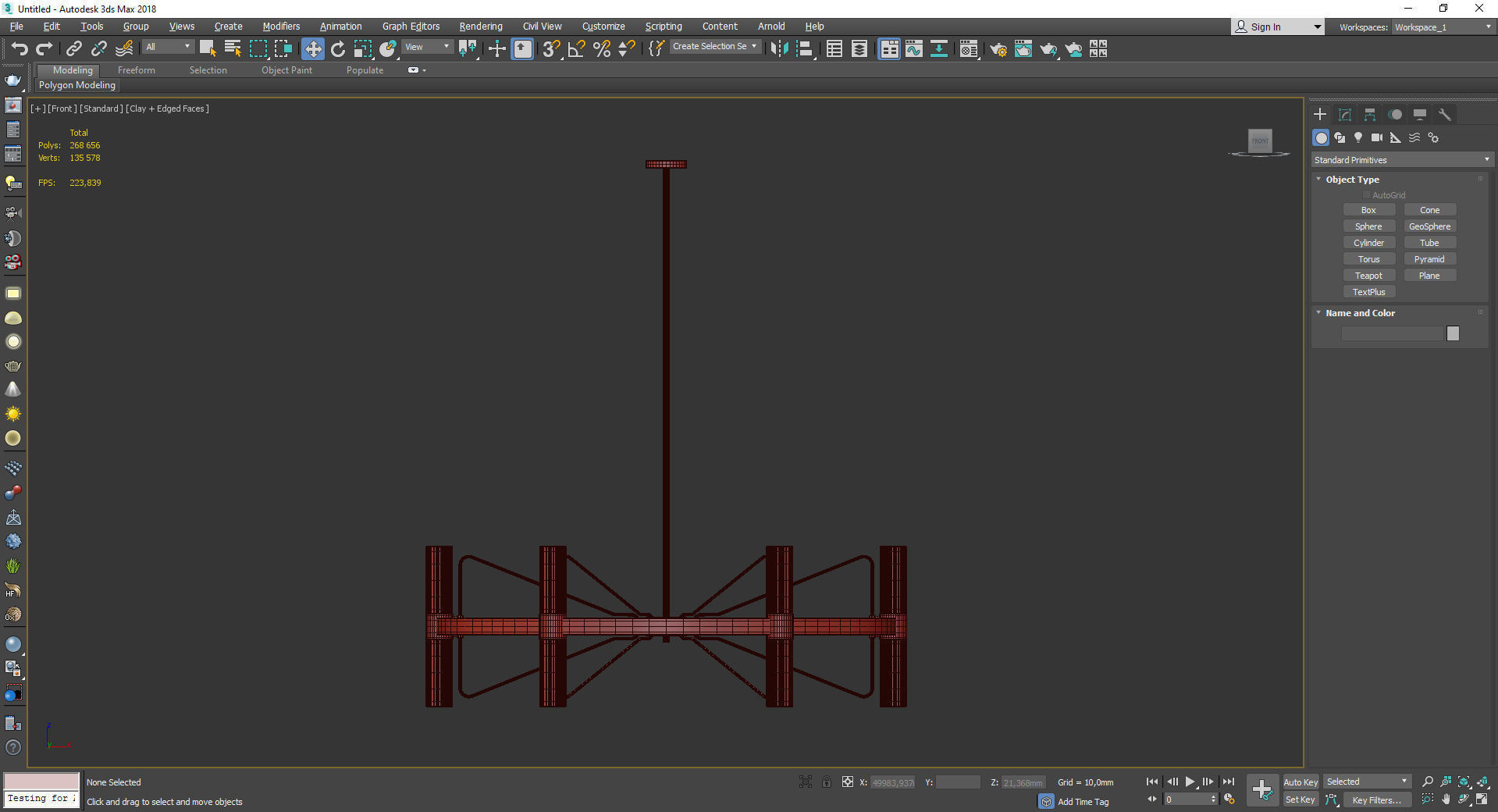 Mass Transit Chandelier Low-poly 3D model_2