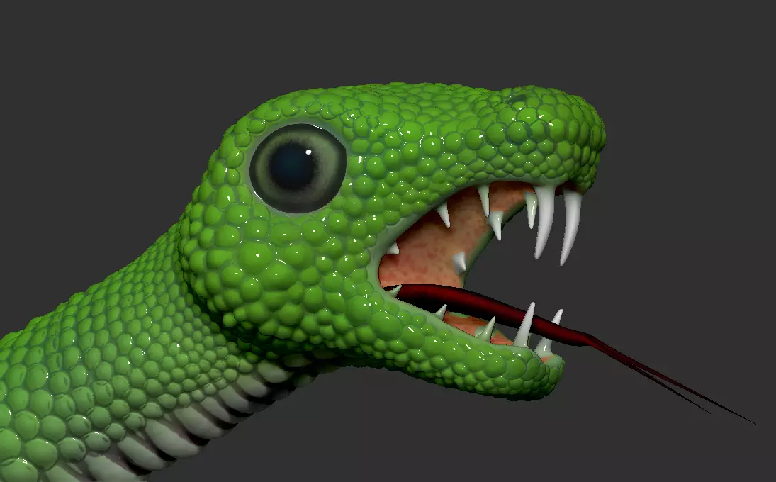 Snake Low-poly 3D model