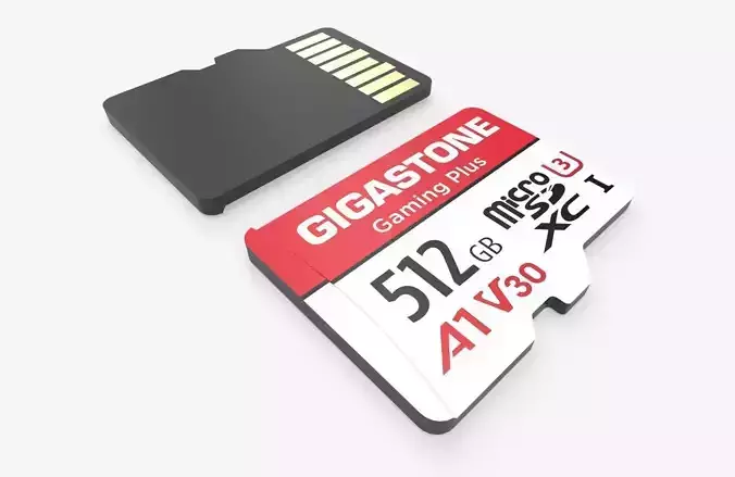 Micro SD Card M11 Low-poly 3D model