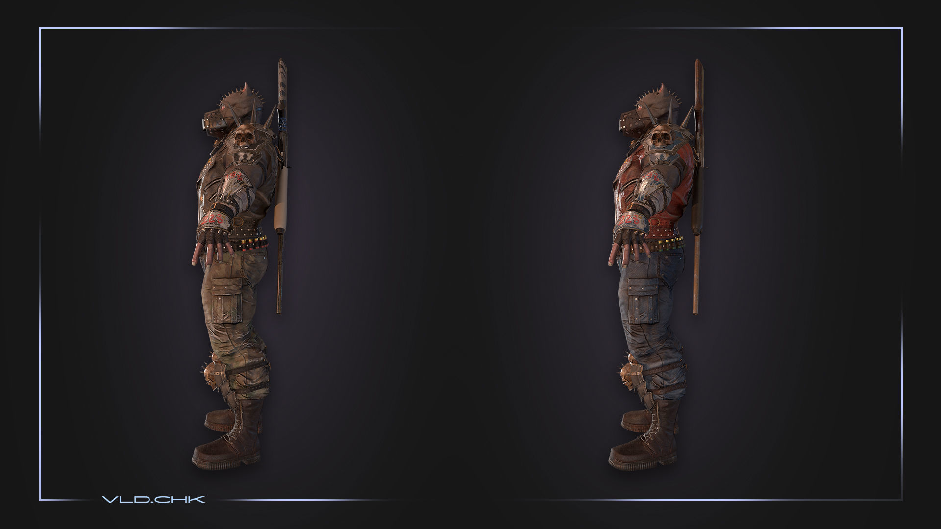 DogMan unreal engine unity Low-poly 3D model_4