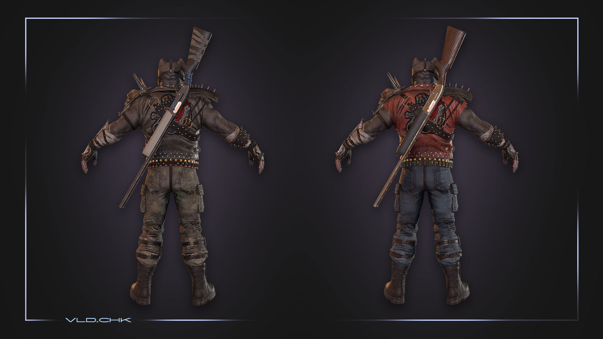 DogMan unreal engine unity Low-poly 3D model_3