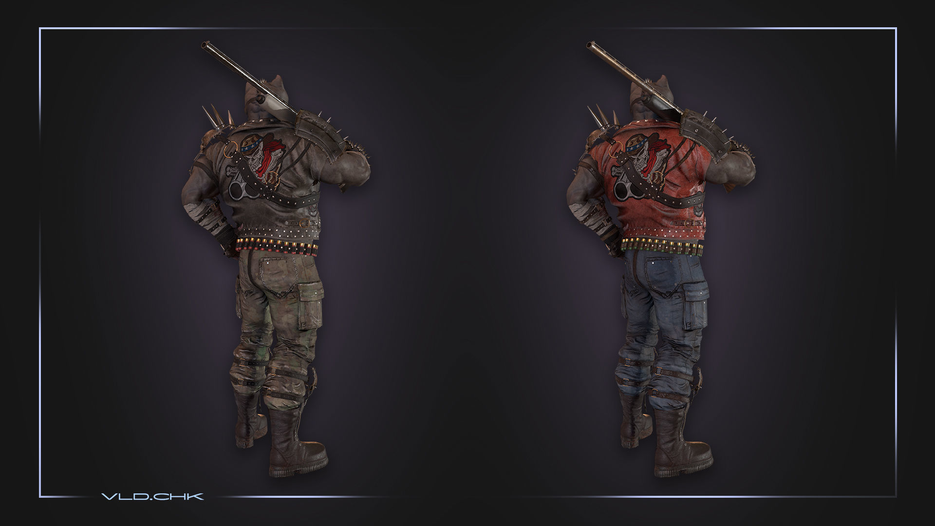 DogMan unreal engine unity Low-poly 3D model_7