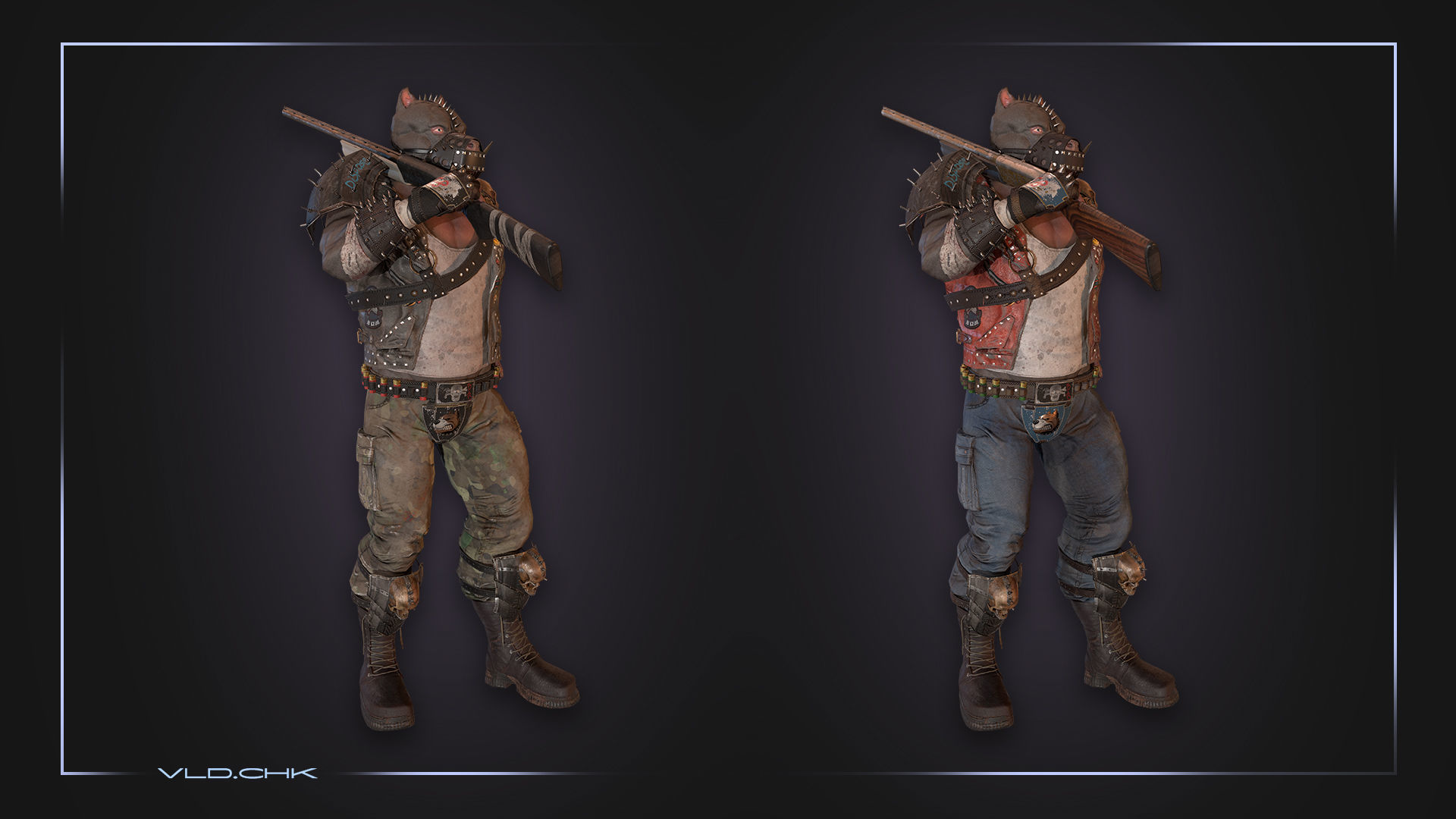 DogMan unreal engine unity Low-poly 3D model_6