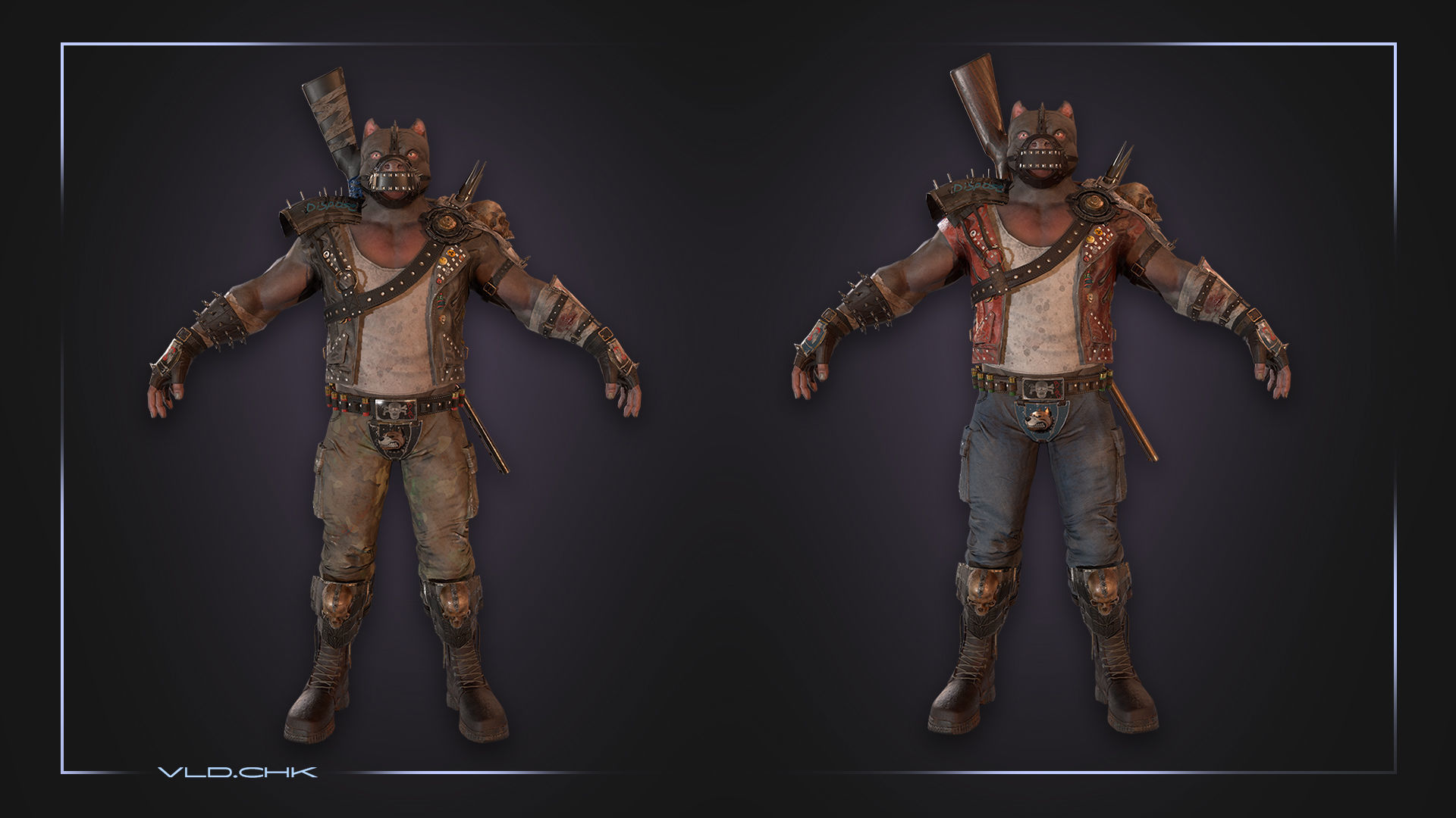 DogMan unreal engine unity Low-poly 3D model_2