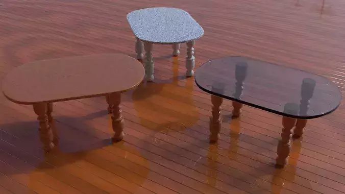 Mini Tables Set Free 3D model
