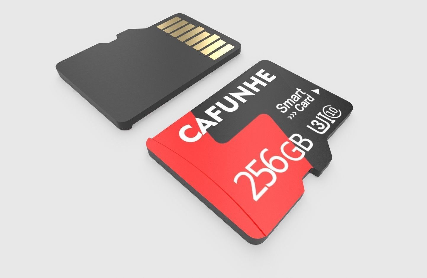 Micro SD Card M13 Low-poly 3D model_4