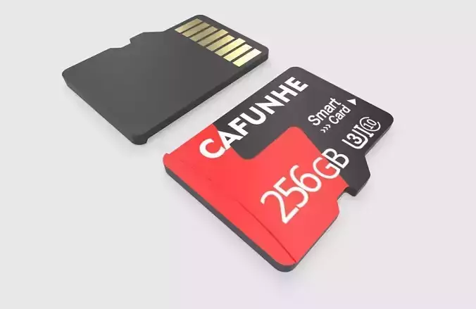 Micro SD Card M13 Low-poly 3D model