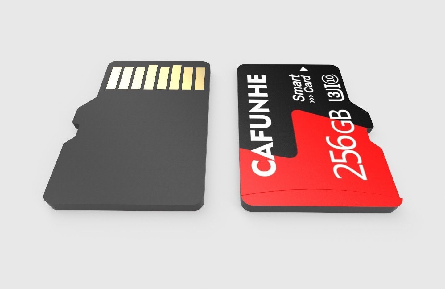 Micro SD Card M13 Low-poly 3D model_2