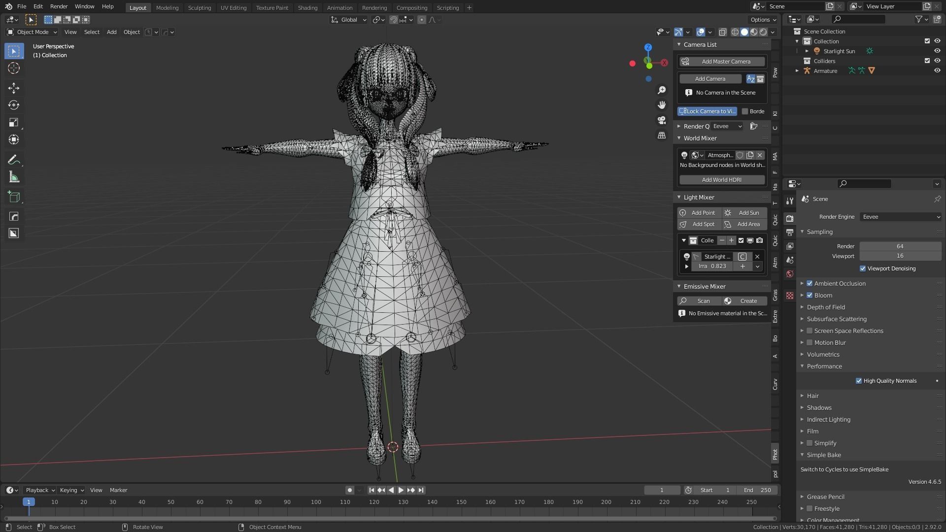 cute anime girl character - Mariko Low-poly 3D model_11