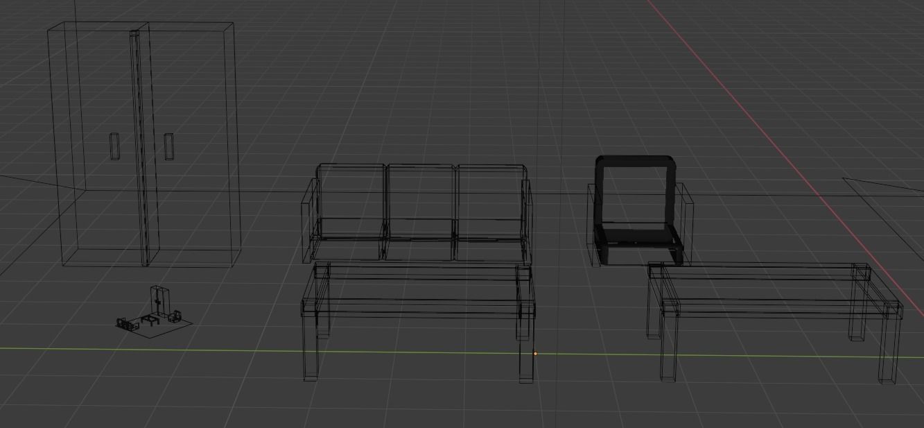 Kitchen Furniture Free low-poly 3D model_13