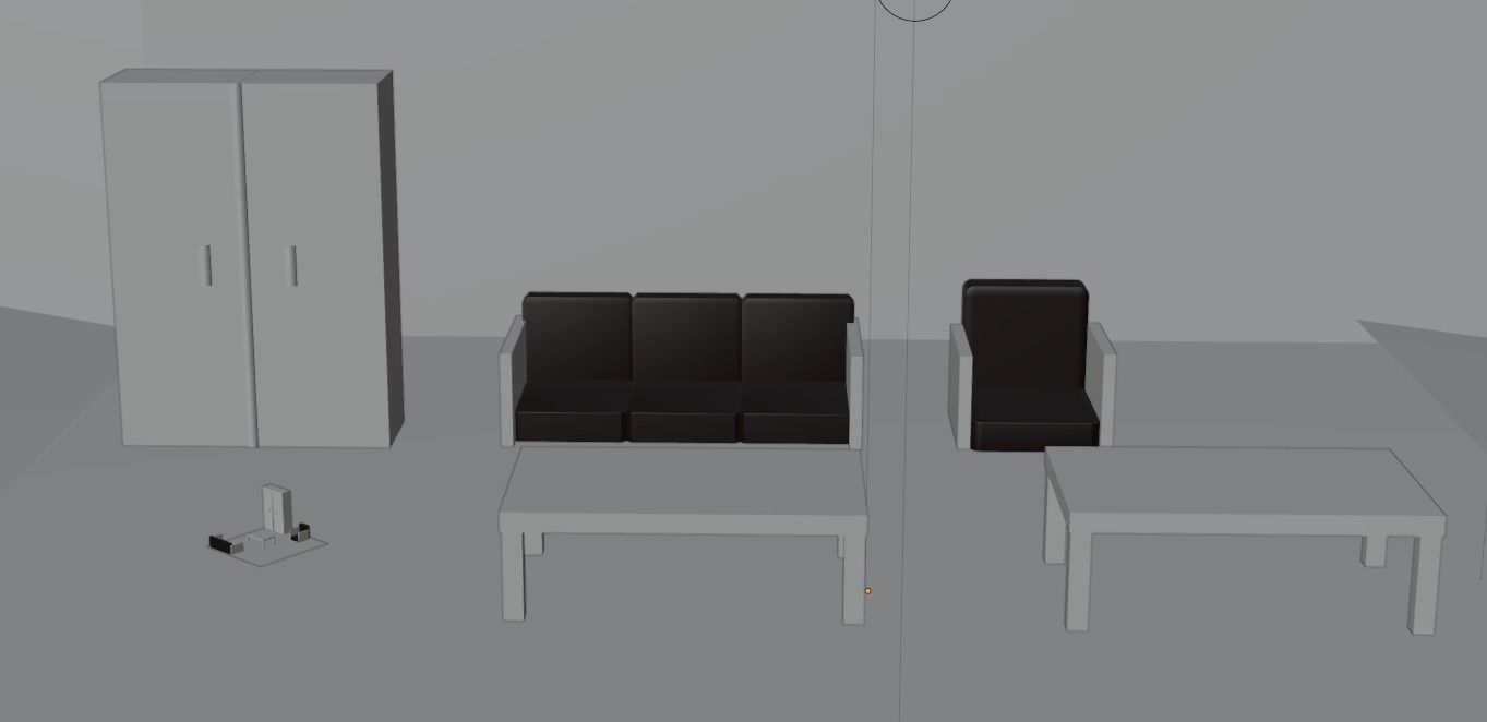 Kitchen Furniture Free low-poly 3D model_9