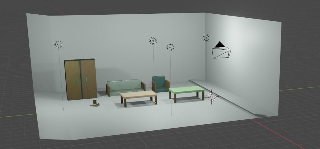 Kitchen Furniture Free low-poly 3D model_4