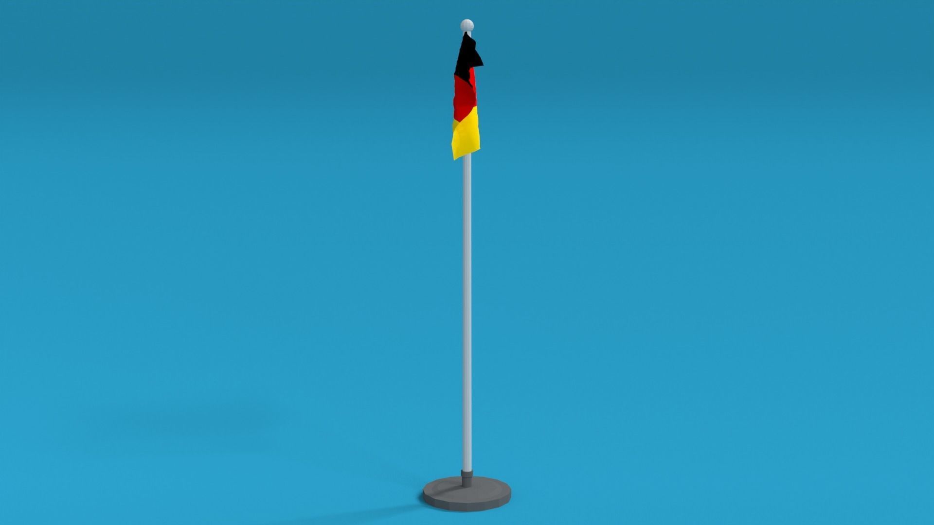 Low Poly Seamless Animated Germany Flag Low-poly 3D model_2