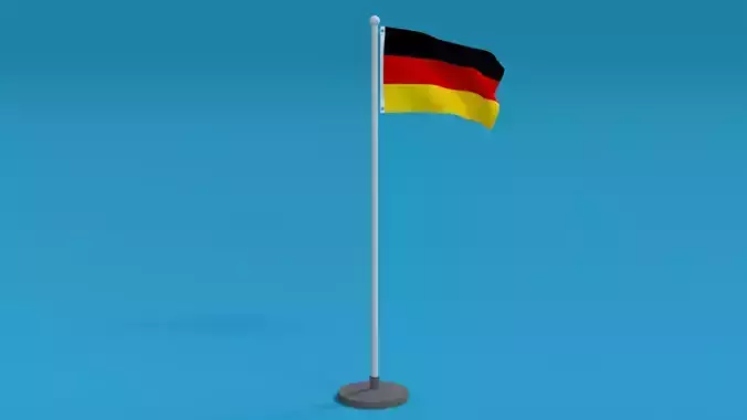 Low Poly Seamless Animated Germany Flag