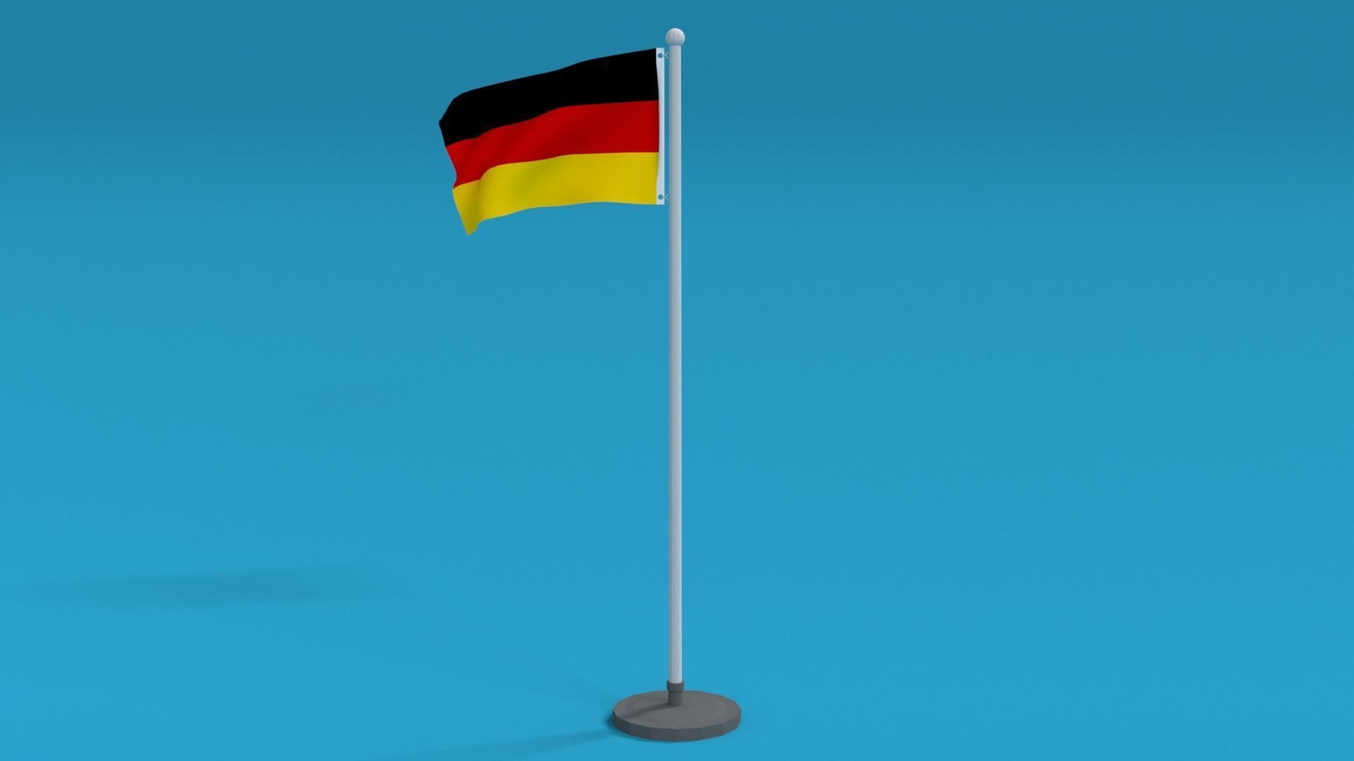 Low Poly Seamless Animated Germany Flag Low-poly 3D model_4