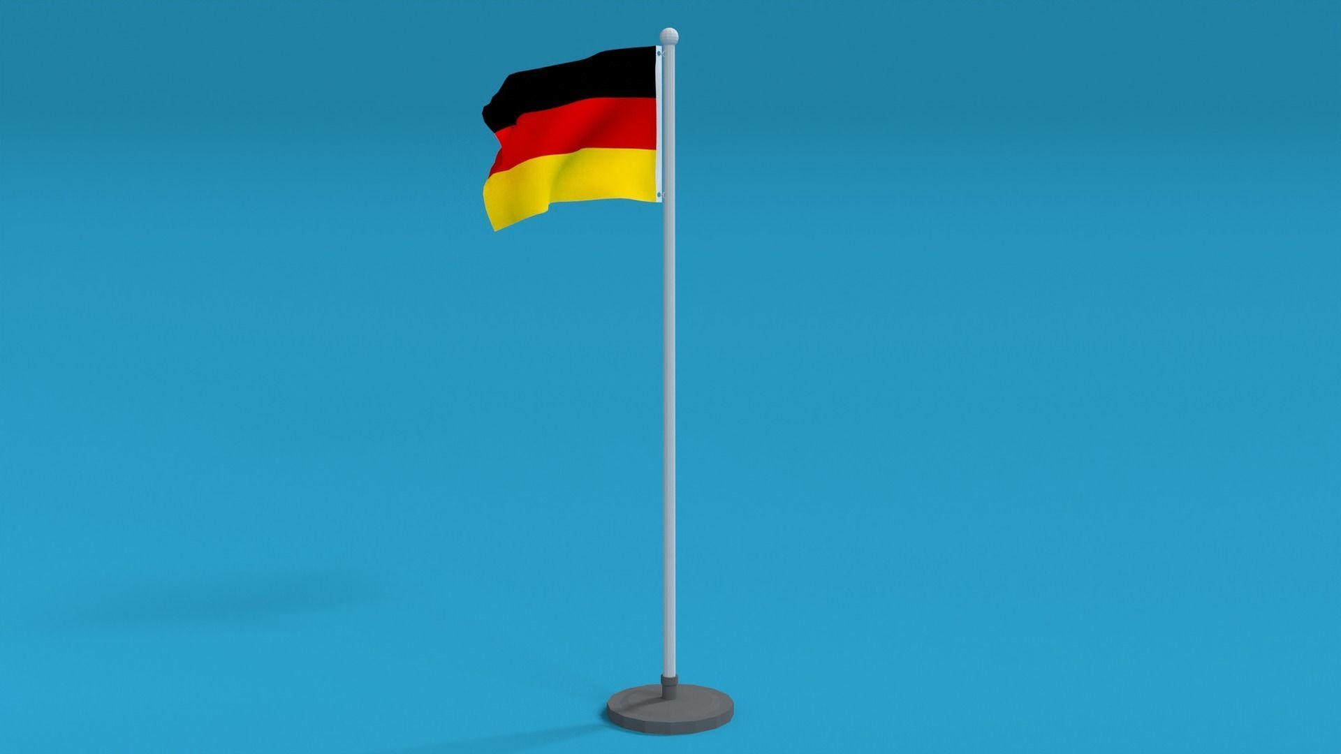 Low Poly Seamless Animated Germany Flag Low-poly 3D model_3