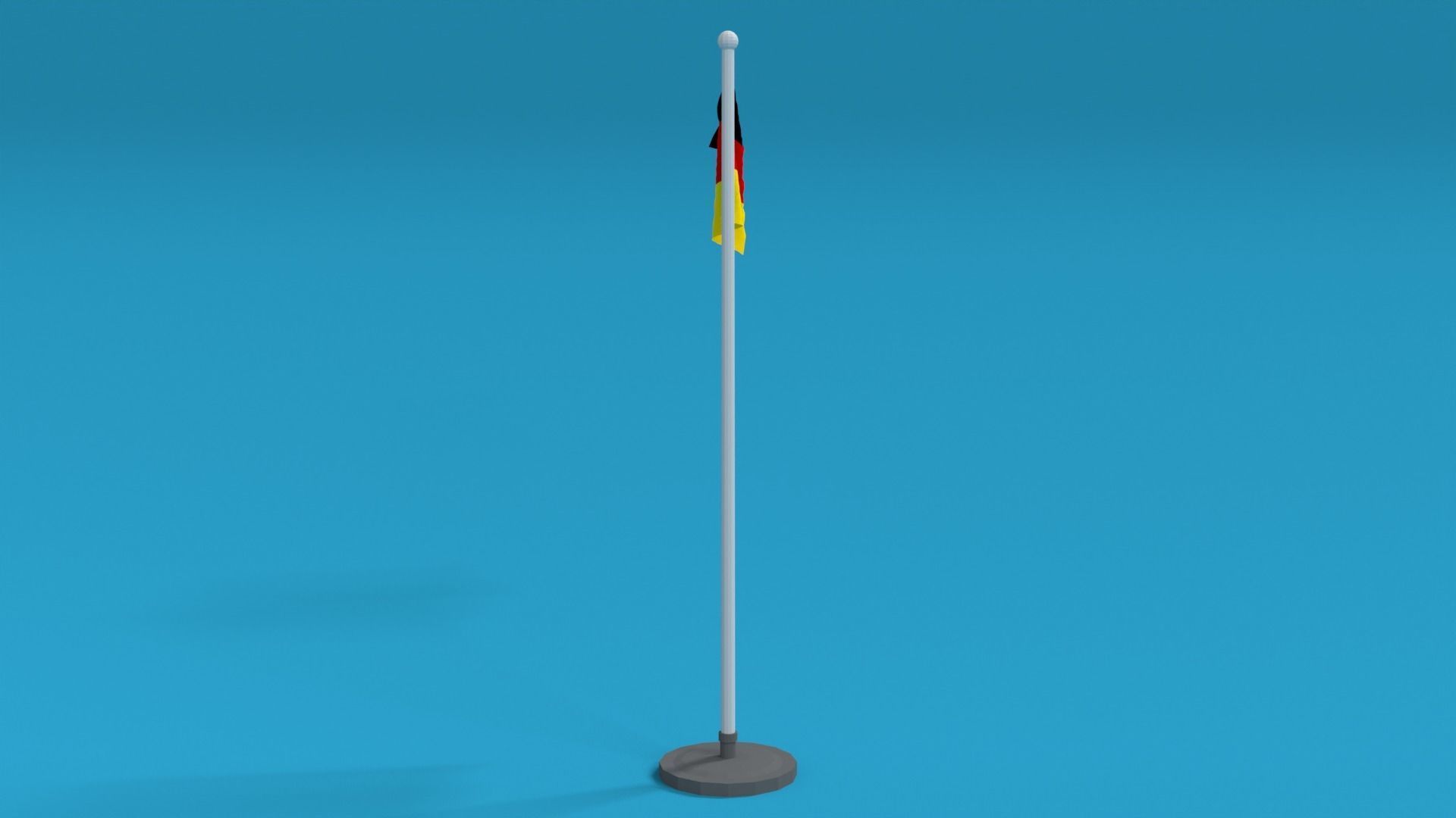Low Poly Seamless Animated Germany Flag Low-poly 3D model_6