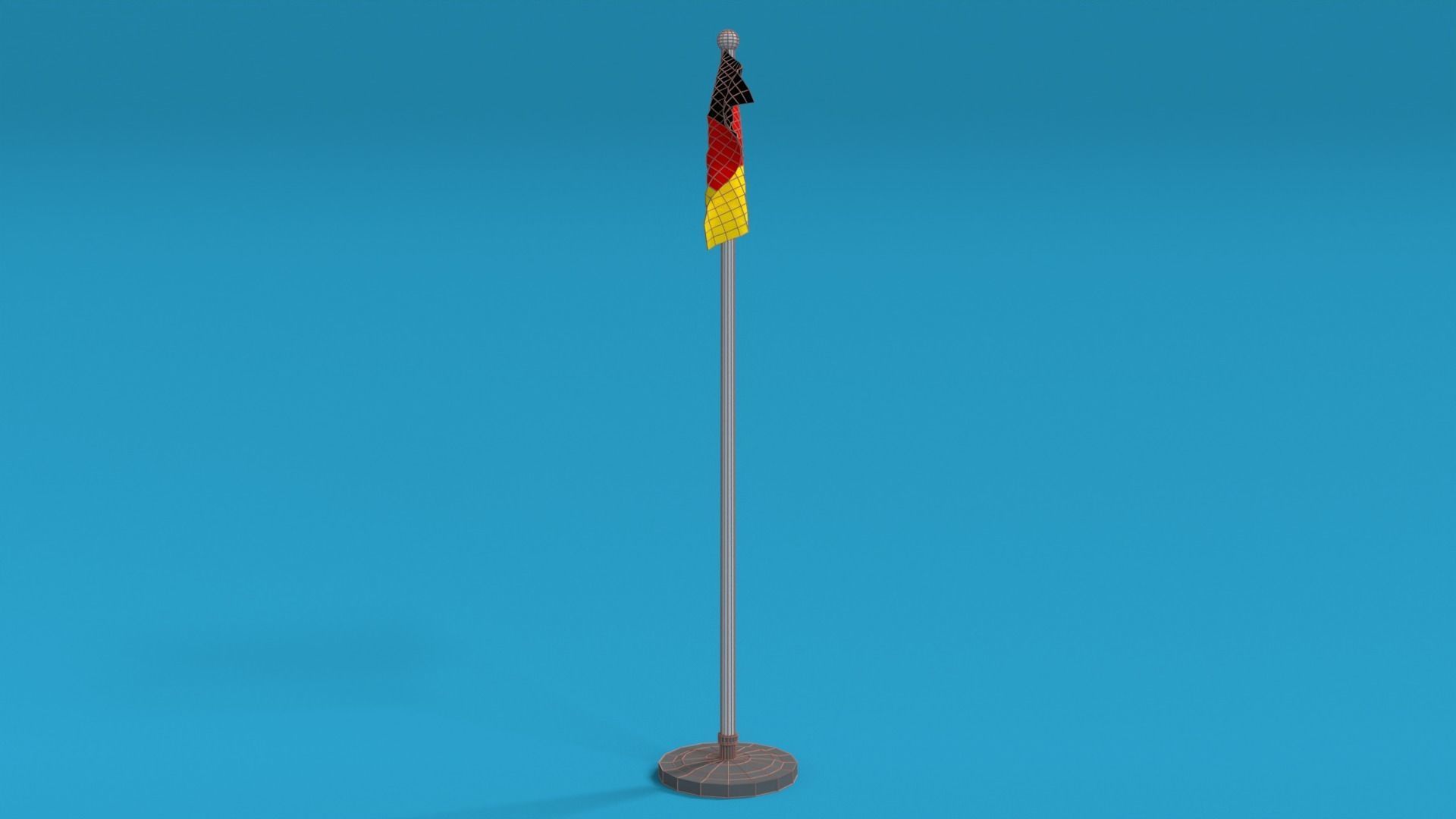 Low Poly Seamless Animated Germany Flag Low-poly 3D model_11
