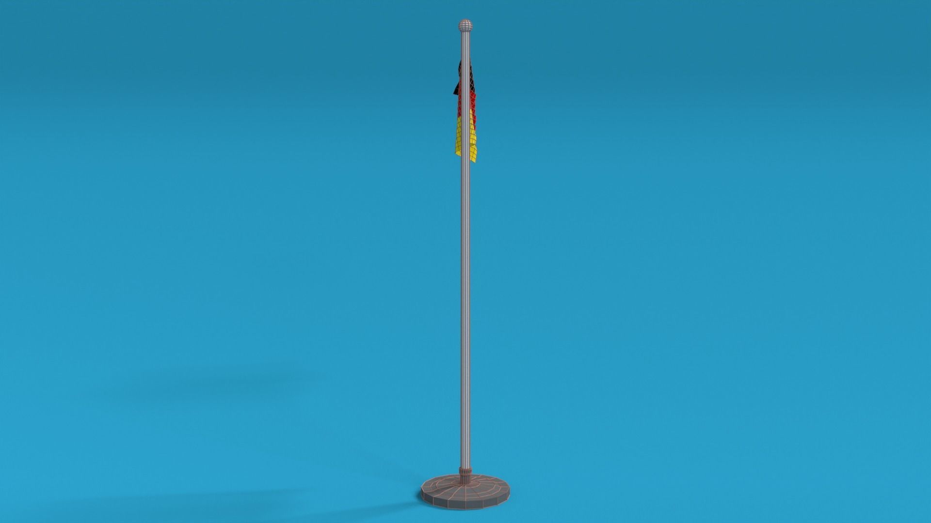 Low Poly Seamless Animated Germany Flag Low-poly 3D model_15