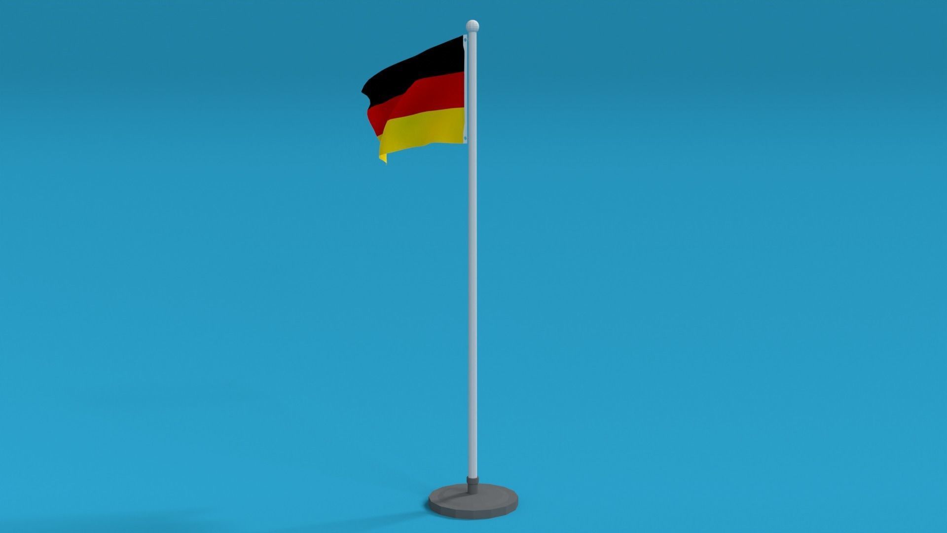 Low Poly Seamless Animated Germany Flag Low-poly 3D model_5