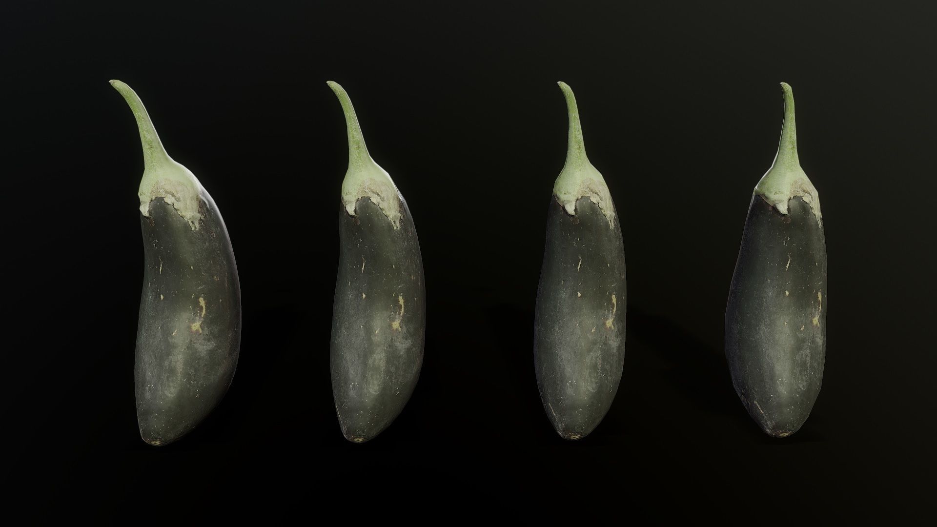 3D Scan Eggplant Low-poly 3D model_4