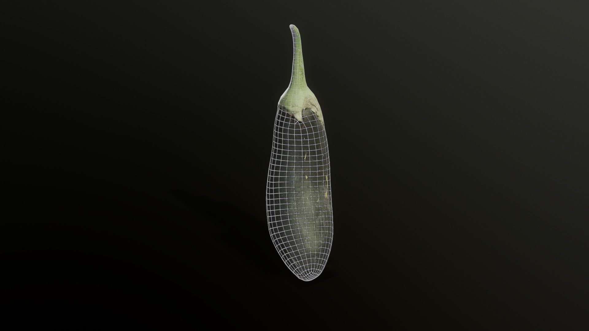 3D Scan Eggplant Low-poly 3D model_1