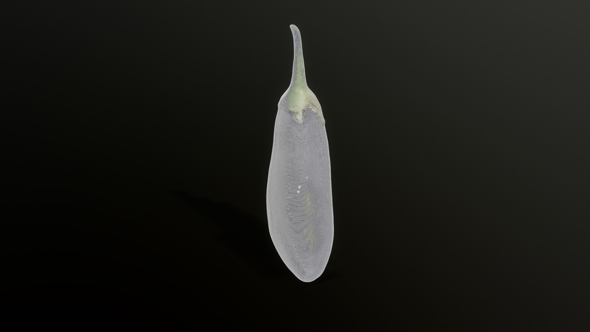 3D Scan Eggplant Low-poly 3D model_3