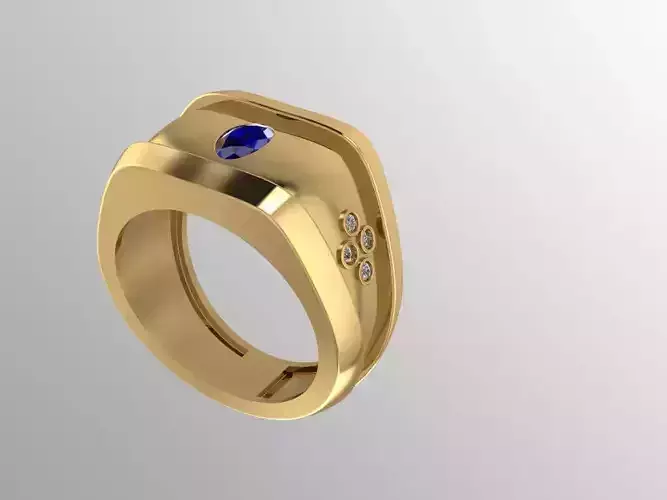 Sapphire Blue Ring 