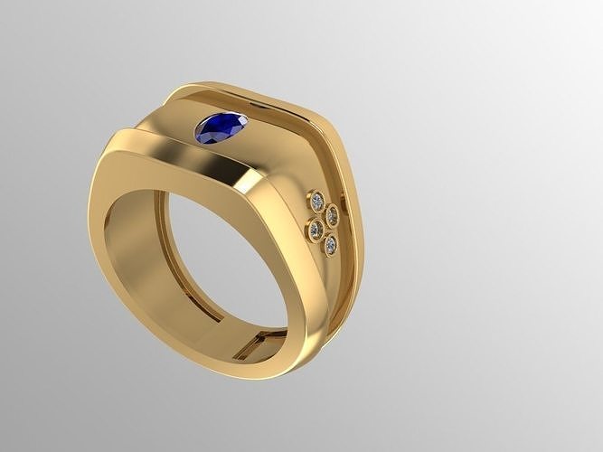 Sapphire Blue Ring  3D print model