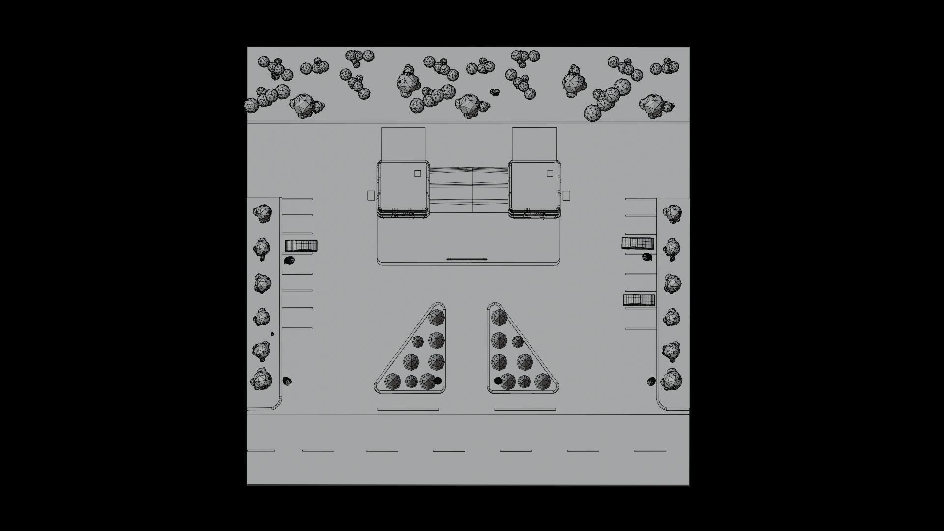 Isometric Hospital Low-poly 3D model_11