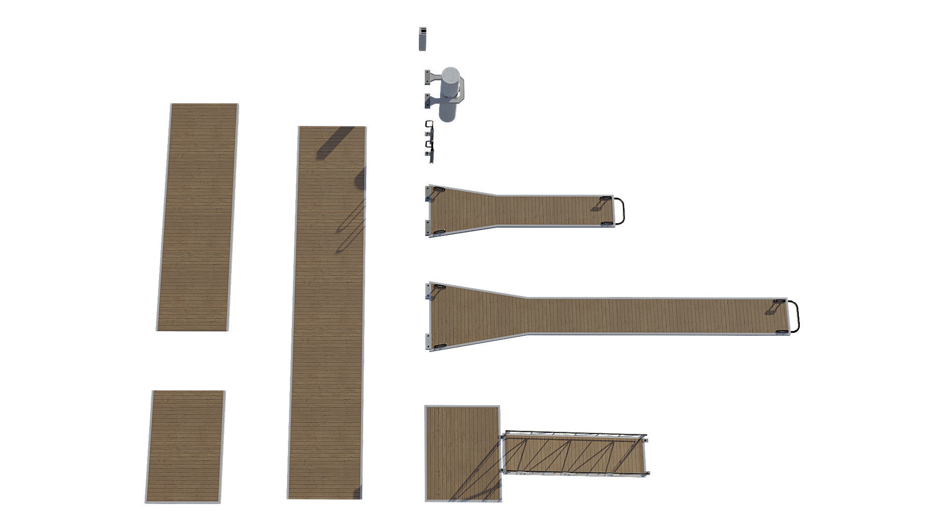 Marina for boats 3D model_12