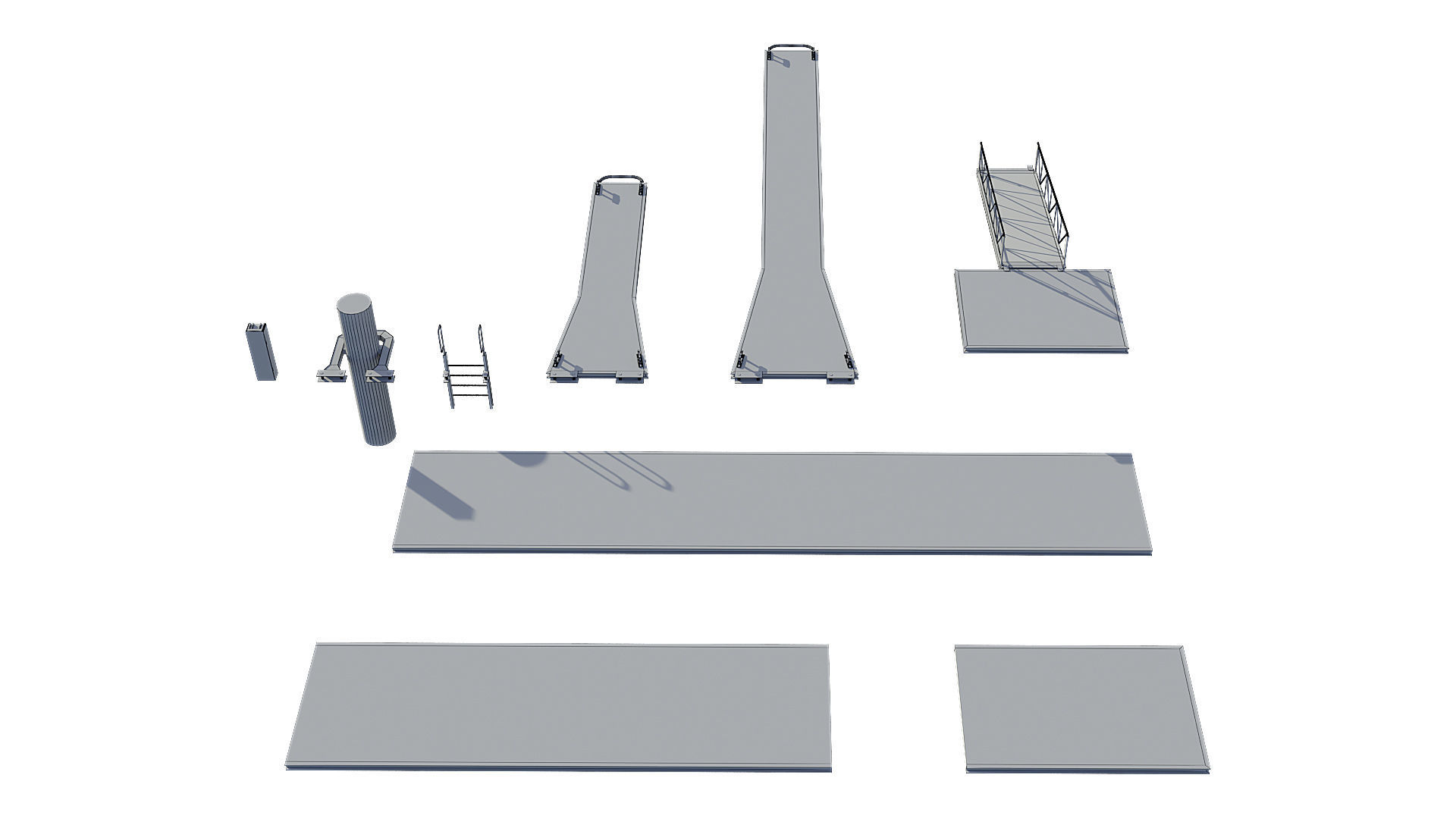 Marina for boats 3D model_23