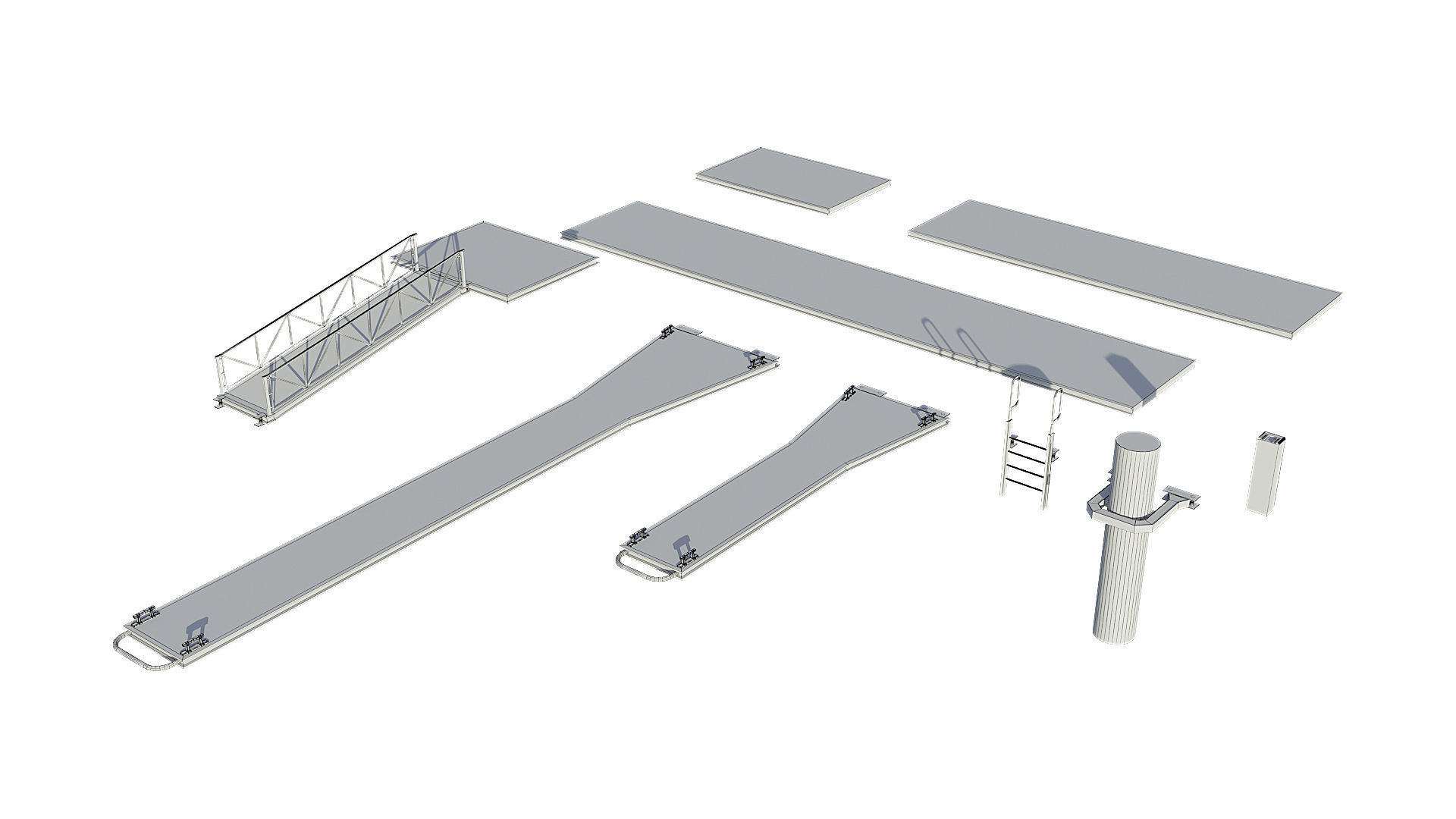 Marina for boats 3D model_14