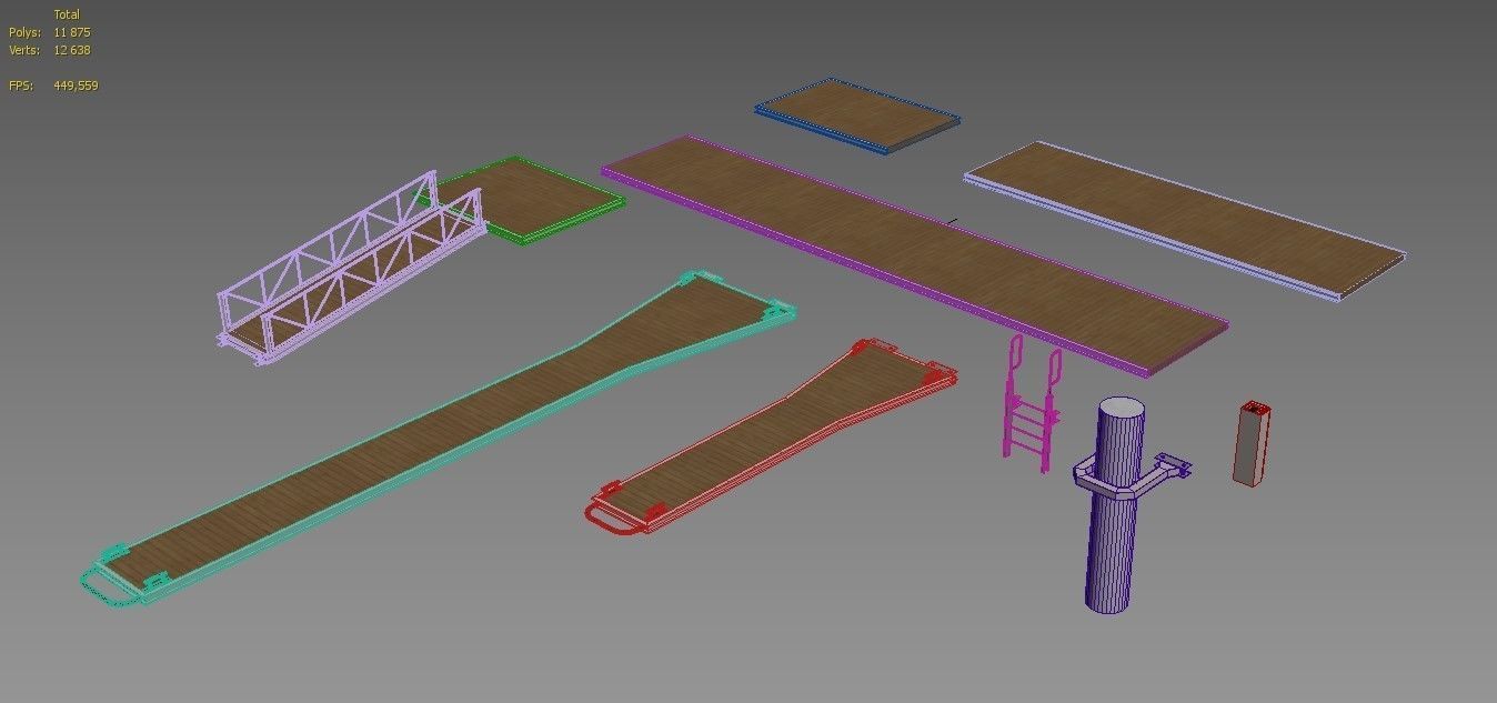 Marina for boats 3D model_26