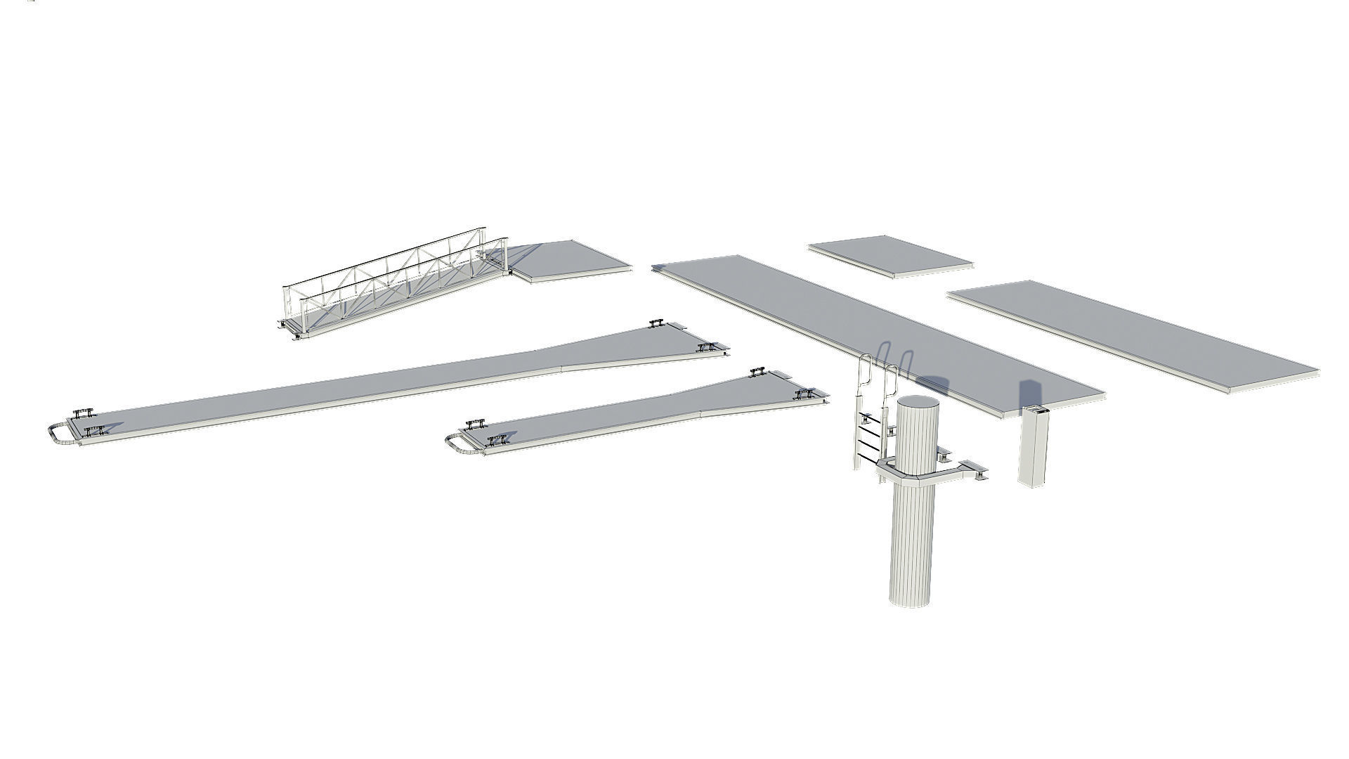 Marina for boats 3D model_15