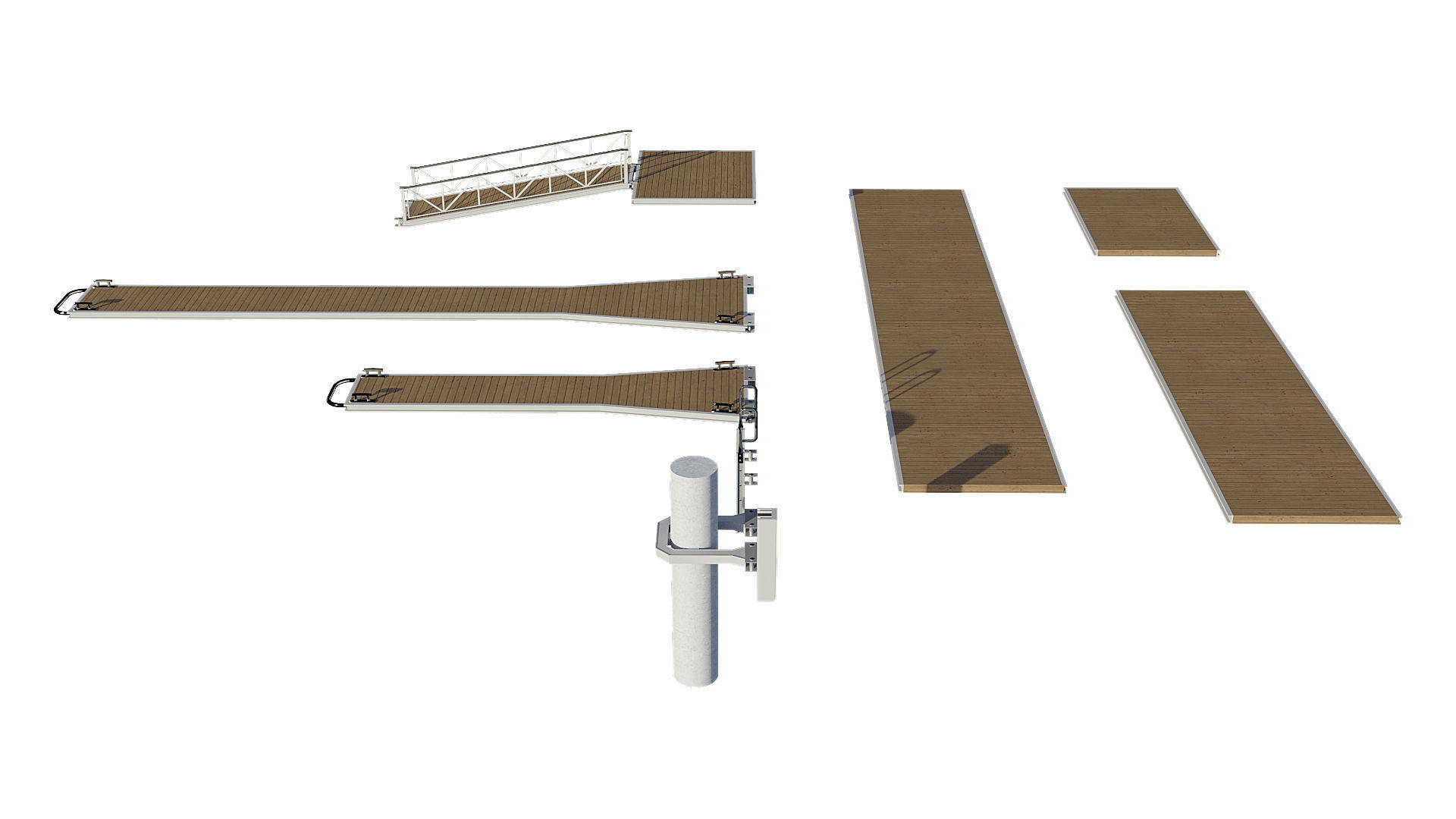 Marina for boats 3D model_4